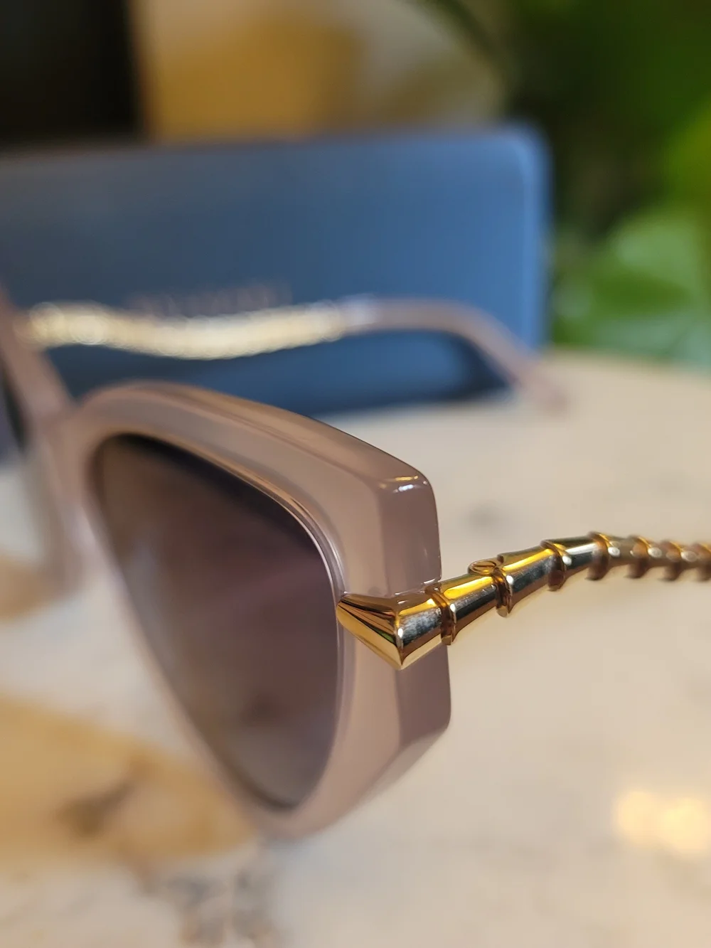 Bvlgari / Bulgari Women's 'Serpentini' Cat-Eye Sunglasses in Pink Frames